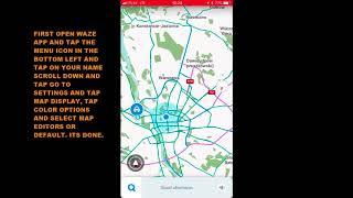 HOW TO CHANGE COLOR OPTIONS IN WAZE APP (IOS)