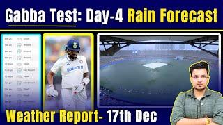 Gabba Test DAY-4 Weather Report | IND vs AUS 3rd Test Day-4 Brisbane Weather Forecast | BGT 2024