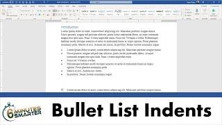 Adjust Indents and Tabs for Bullet Lists for a Business Report in Word