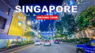 Singapore Night Driving Tour | Singapore Christmas 2024 Night View | 4K HDR Travel 