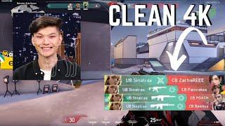 INSANE ROUND in LCQ by sinatraa // CLEAN ! | VALORANT Clips