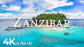 FLYING OVER ZANZIBAR (4K UHD) - Soothing Music Along With Beautiful Nature Video - 4K Video ULTRA HD