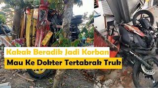 Kakak Beradik Jadi Korban | kecelakaan dekat jembatan bonex jl Raya Desa Bandung, Gedeg, Mojokerto