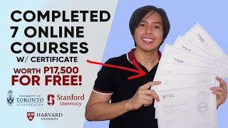 Completed 7 Online Courses with Certification for FREE | by Inyi Yruma