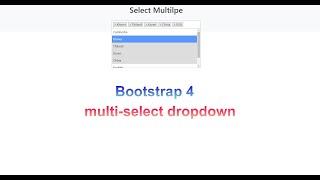 Bootstrap 4 multi-select dropdown