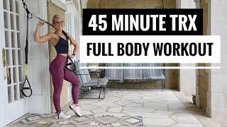 45 Minute TRX Full Body Workout | Tri Sets | Suspension Strength Training At-Home | Low Impact