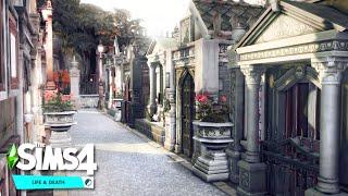 The Sims 4 Life & Death️- Old Victorian Cemetery - Relaxing Speed Build (ASMR)