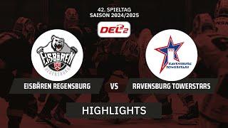 DEL2: Eisbären Regensburg vs. Ravensburg Towerstars I Highlights - 42. Spieltag | SDTV Eishockey