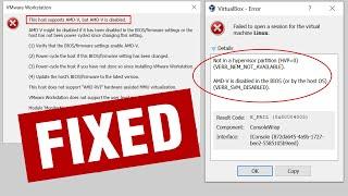 FIX - AMD-V is disabled in the BIOS (VERR_SVM_DISABLED) | HVP=0, VERR_NEM_NOT_AVAILABLE