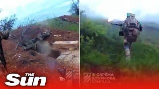 Ukrainian battalion lead by politician Andriy Biletskyi releases footage of assault near Bakhmut