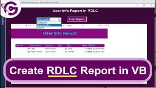 How To Create RDLC Report in VB.Net Windows Form Application With SQL Server