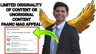 LIMITED ORIGINALITY OF CONTENT AT UNORIGINAL CONTENT SA FACEBOOK PAANO TANGGALIN O MAG APPEAL.