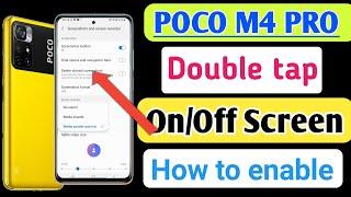 Poco m4 pro double tap on/off screen / poco m4 pro tips and tricks