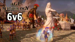 Massive 6v6 Infinite Resources Battle, Legendary AI - Age of Mythology: Retold BETA