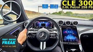 2024 Mercedes Benz CLE 300 Coupe 4Matic AMG Line TOP SPEED POV DRIVE with Fuel Consumption Test