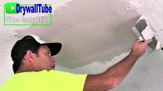 Mudding and skim coating a drywall ceiling repair tips and tricks