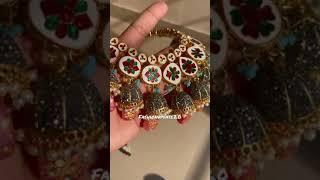 Glitter necklace and earrings for woman #new #viral #woman #insta #fashion #instagram #loveyou #love