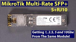 MikroTik Multi-rate S+RJ10 transceiver.