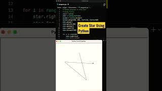 Coding status Python language program Star  ⭐⭐⭐ #shorts #coding #programming