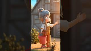 Young Girl Kiki Had A Farm Adventure #labubu #cute #animation