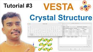 Create a crystal structure (unit cell) from scratch using VESAT #Tutorial 3