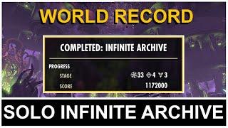 Infinite Archive Solo World Record - Arc 33 - HUGE Guide | ESO U44