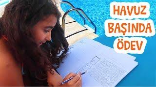 MİRA HAVUZ BAŞINDA ÖDEV YAPTI | Umikids Eğitici ve Eğlenceli