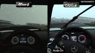 Gran Turismo 6 vs Project CARS Build 717 - Mercedes SLS AMG at Silverstone (Rain)