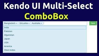 Kendo UI MultiSelect ComboBox in ASP.Net MVC
