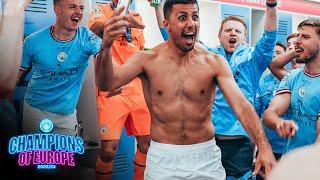 RODRI'S ON FIRE! Dressing room scenes as Jack Grealish leads the singing! Champions League Winners!