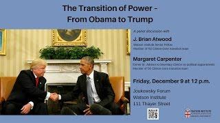 The Transition of Power ─ From Obama to Trump