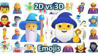 Emoji Meanings, 2D vs 3D Emojis, Part 8 - Fantasy & Fictional Characters | Noto vs Fluent Emojis