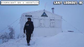 Solo Overnight Camping on a Snowy Mountain - Lakit Lookout