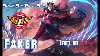 SKT T1 Faker IRELIA vs TALON Mid - Patch 9.12 KR Ranked