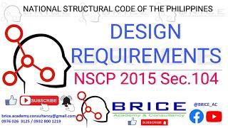 DESIGN REQUIREMENTS FOR THE DESIGN AND CONSTRUCTION OF VERTICAL STRUCTURES