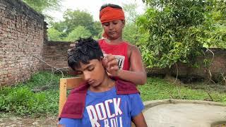 INDIAN KIDS BARBER ASMR HEAD MASSAGE THERAPY CHUNNY LAL TO CHHOTU | ASMRYOGi