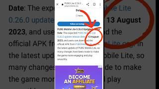 Pubg lite New update release date || pubg lite 0.26.0 update release date #pubgmobilelite #shorts