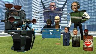 GLITCH PLUNGER MAN VS SKIBIDI SCIENTIST AND OTHERS BOSSES In Garry's Mod!
