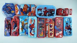 stationery unboxing collection of spider man pencil box