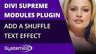 Divi Theme Supreme Modules Plugin Add A Shuffle Text Effect