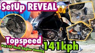 Pcx 160 | Topspeed 141Kph | SETUP REVEAL | Secreto Lapagan Na! | Pang Gilid Gear At Iba Pa | DIY