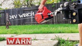 WARN Cordless PullzAll 24V Cordless Winch Testing out on Stump Removing