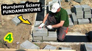 Budowa Fundamentów krok po kroku !!! - Jak układać bloczki betonowe? * Murowanie Narożników (Vlog 4)