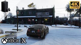GTA Online Snow (GTA 5) Xbox Series X Gameplay 4K