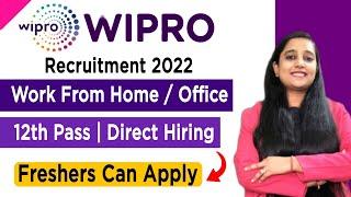 Wipro Work From Home Jobs For Freshers | Wipro Recruitment 2022 | Wipro Jobs For Freshers 2022 | MNC