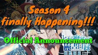 A Certain Magical Index Season 4 official Announcement / To Aru Majutsu no Index season 4 confirmed