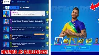 How To Get NEYMAR JR CHALLENGES in Fortnite Battle Royale! | How To Complete!