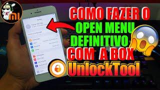 OPEN MENU DEFINITIVO IPHONE 5S/6/7/8/X COM A BOX UNLOCKTOOL (PASSO A PASSO 2022)