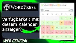 WordPress | Kalender mit Buchungen anzeigen