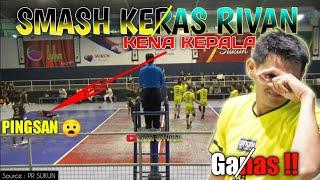 SPIKE KERAS RIVAN TERKENA KEPALA || PINGSAN